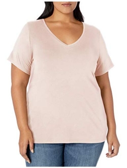 Women's Plus Size Short-Sleeve V-Neck T-Shirt