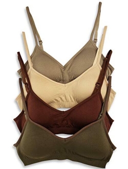 Kalon 4 Pack Demi Padded Bralette Adjustable Straps