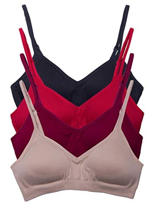 Kalon 4 Pack Demi Padded Bralette Adjustable Straps