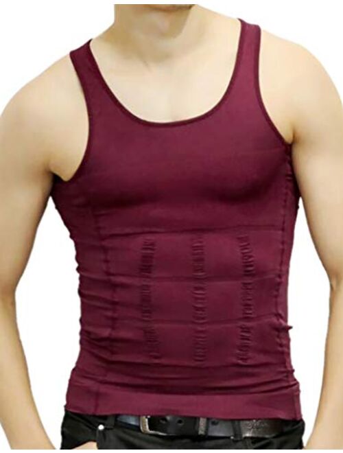 TOPTIE Men Slimming Body Shaper Compression Shirt Shapewear Sculpting Vest Muscle Tank