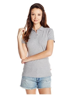 Juniors' Short-Sleeve Pique Polo Shirt