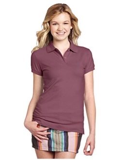 Juniors' Short-Sleeve Pique Polo Shirt