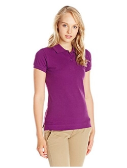 Juniors' Short-Sleeve Pique Polo Shirt