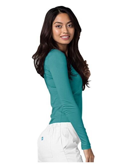 Adar Underscrubs for Women 2 Pack - Long Sleeve Underscrub Comfort Tee