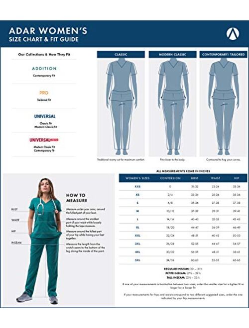 Adar Underscrubs for Women 2 Pack - Long Sleeve Underscrub Comfort Tee