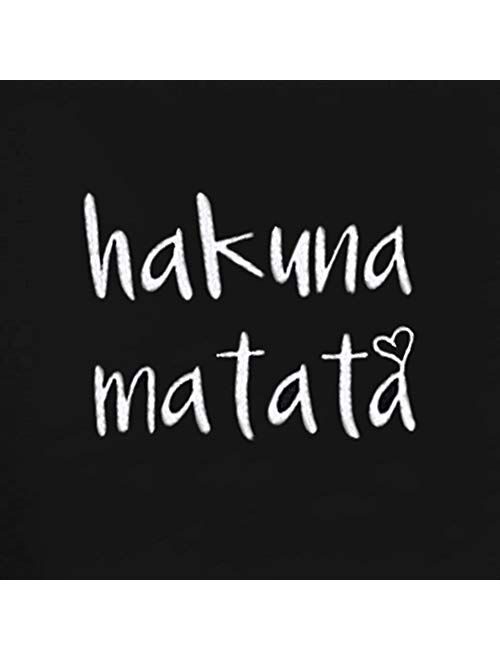 Hakuna Matata T Shirts Women Funny Letter Print Short Sleeve Casual Loose Graphic Tee Tops