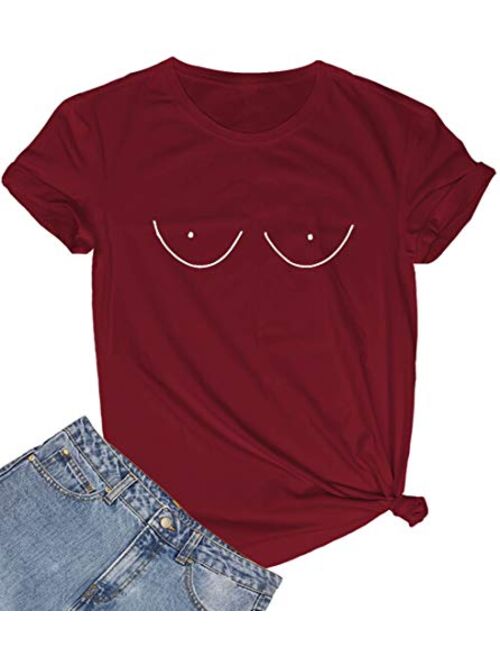 BLANKNYC BLACKMYTH Women's Cute Graphic T Shirts Funny Tops Short Sleeve Tees