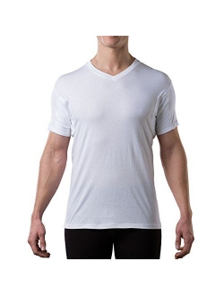 Sweatproof Undershirt for Men with Underarm Sweat Pads (Original Fit, V-Neck)