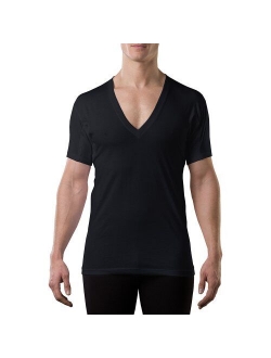 Sweatproof Undershirt for Men w/ Underarm Sweat Pads (Original Fit, Deep V-Neck)