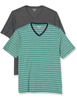 Men's 2-Pack Loose-Fit Short-Sleeve V-Neck T-Shirt