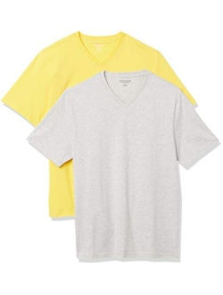 Men's 2-Pack Loose-Fit Short-Sleeve V-Neck T-Shirt