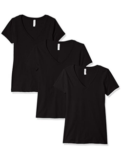 Clementine Apparel V Neck Shirts For Women CLM1540- 3 Pack