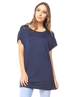 Free to Live Women's Tunic - Flowy Loose-fit Top with Long Kimono Sleeves