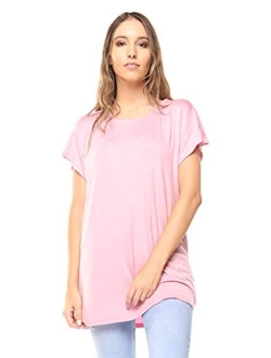 Free to Live Women's Tunic - Flowy Loose-fit Top with Long Kimono Sleeves