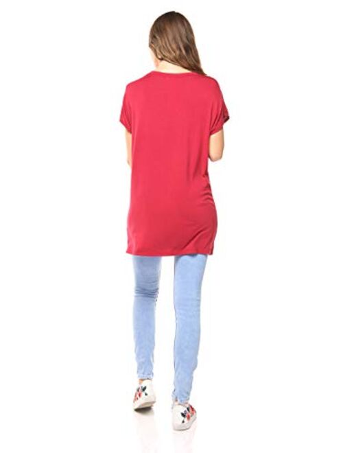 Free to Live Women's Tunic - Flowy Loose-fit Top with Long Kimono Sleeves