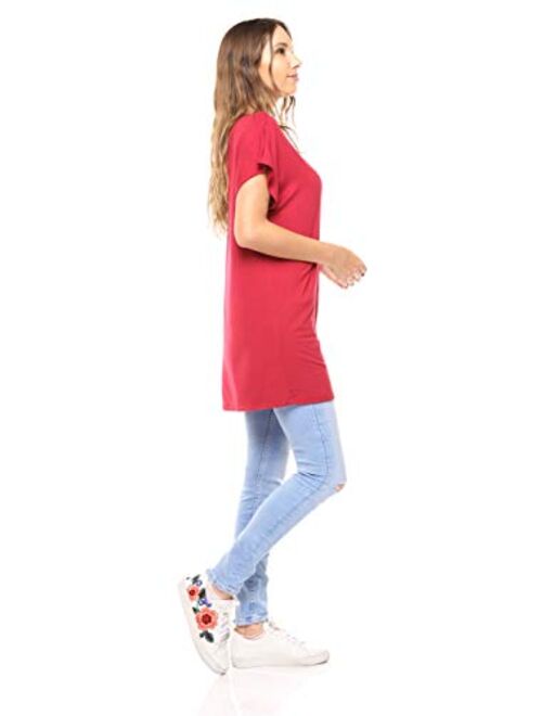 Free to Live Women's Tunic - Flowy Loose-fit Top with Long Kimono Sleeves