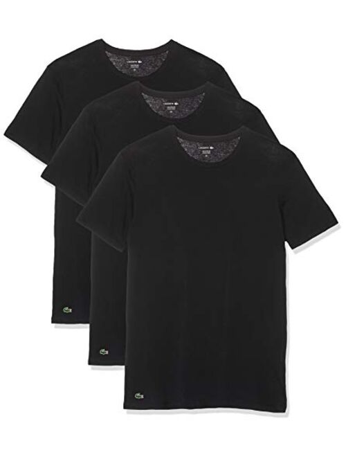 Lacoste Men's Cotton Crew-Neck T-Shirt Undershirt (3-Pack)