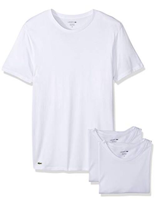 Lacoste Men's Cotton Crew-Neck T-Shirt Undershirt (3-Pack)