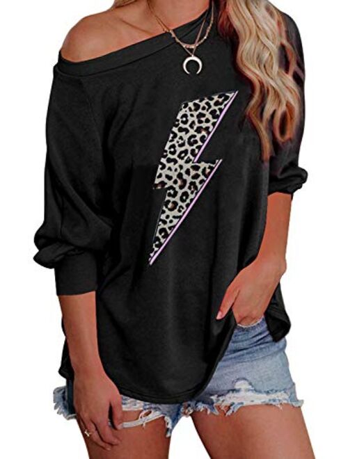 AlvaQ Womens Summer Loose Crewneck Short Sleeve Tops Graphic Print Shirts S-XXL