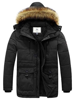 WenVen Men's Hooded Warm Coat Winter Parka Jacket