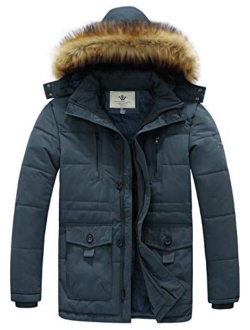 WenVen Men's Hooded Warm Coat Winter Parka Jacket