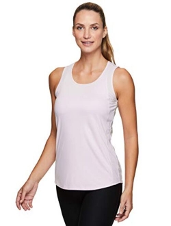 Active Women's Sleeveless Athletic Performance Running Workout Yoga Tank Top with Mesh Ventilation