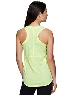 Active Women's Sleeveless Athletic Performance Running Workout Yoga Tank Top with Mesh Ventilation