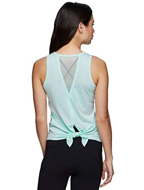 RBX Active Women's Sleeveless Athletic Performance Running Workout Yoga Tank Top with Mesh Ventilation