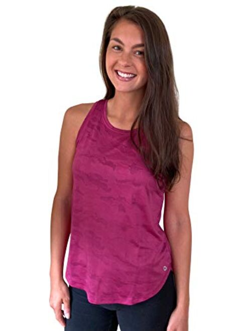 RBX Active Women's Sleeveless Athletic Performance Running Workout Yoga Tank Top with Mesh Ventilation