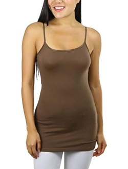 ToBeInStyle Women's Long Tank Top w/Adjustable Spaghetti Straps