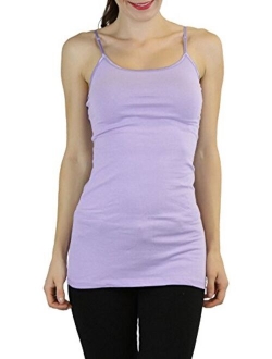 ToBeInStyle Women's Long Tank Top w/Adjustable Spaghetti Straps