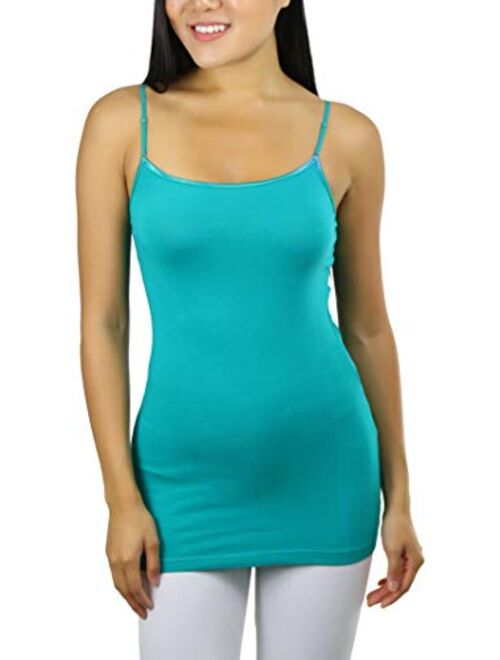 ToBeInStyle Women's Long Tank Top w/Adjustable Spaghetti Straps