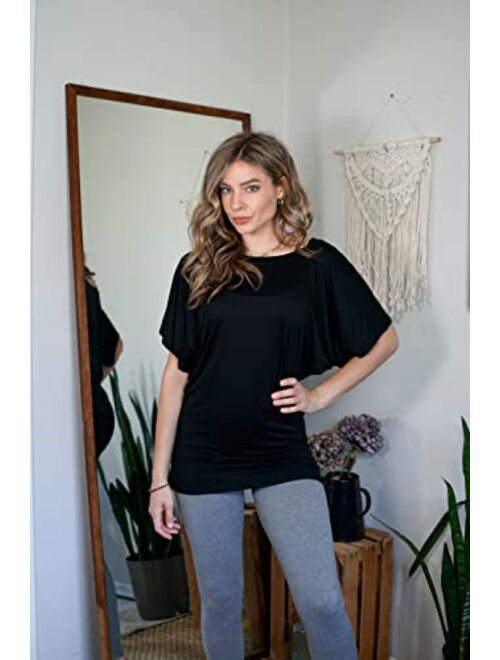 Free to Live 3 Pack Women's Dolman Tops with Short Sleeves