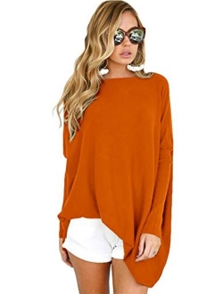 LETSRUNWILD Women's Tunic Tops for Leggings Oversized Shirts Casual Batwing Long Sleeve Loose Fall Tops Tunics