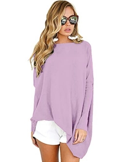 LETSRUNWILD Women's Tunic Tops for Leggings Oversized Shirts Casual Batwing Long Sleeve Loose Fall Tops Tunics