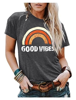 YEXIPO Womens Bring On The Sunshine T-Shirt Graphic Tees Letter Printed Loose Casual Summer Funny Tops