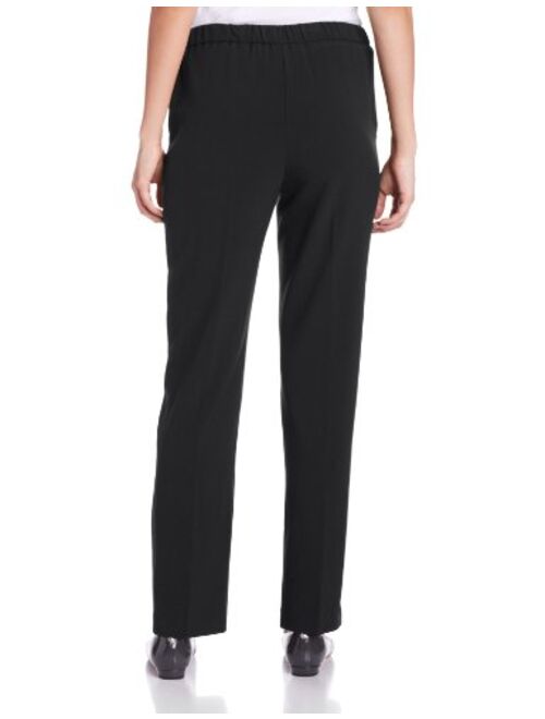 Briggs New York Women's Flat Front Pull On Pant with Slimming Solution