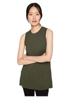 Amazon Brand - Daily Ritual Women's Jersey Muscle-Sleeve Swing Tunic