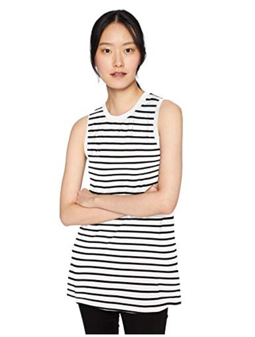 Amazon Brand - Daily Ritual Women's Jersey Muscle-Sleeve Swing Tunic