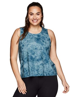 Active Women's Plus Size Sleeveless Relaxed Fashion Workout Yoga Tank Top