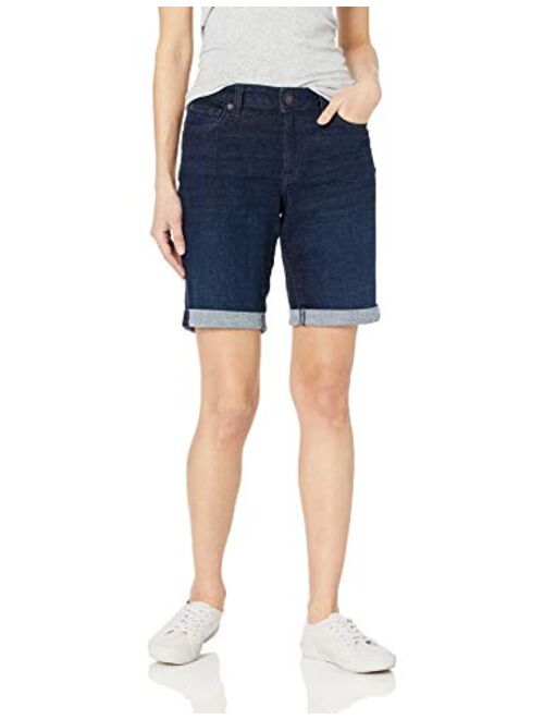 Amazon Essentials Women's 9" Denim Mid-Rise Bermuda Shorts