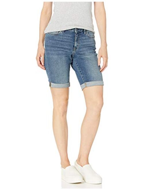 Amazon Essentials Women's 9" Denim Mid-Rise Bermuda Shorts