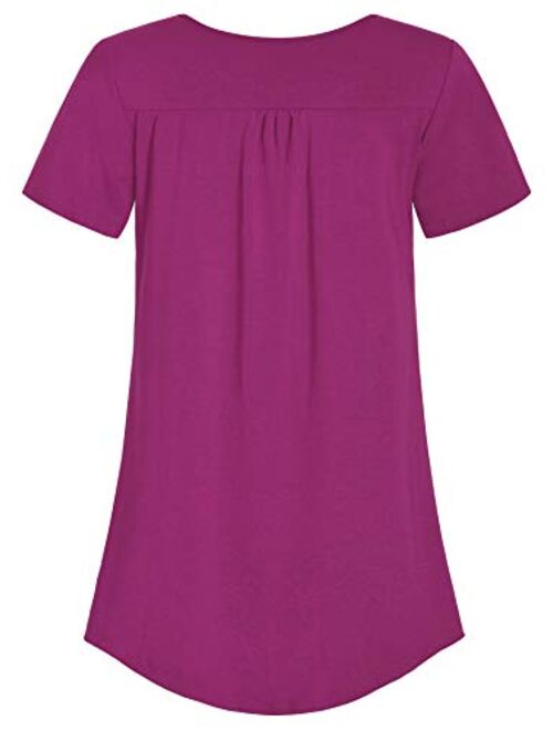 Esenchel Women's Loose Blouse Flowy Tunic Top