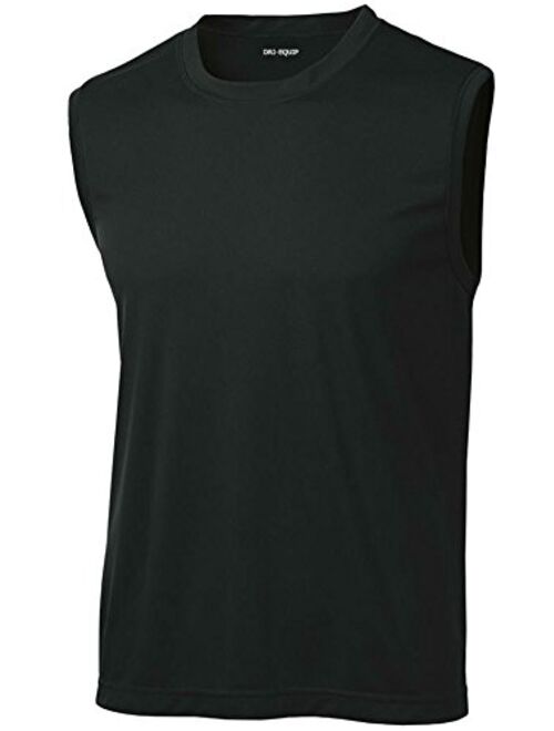 DRIEQUIP Mens Sleeveless Moisture Wicking Muscle T-Shirts. XS-4XL