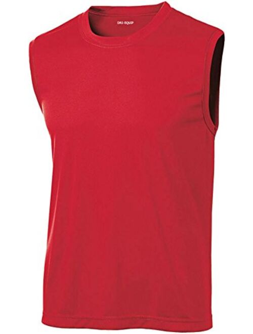 DRIEQUIP Mens Sleeveless Moisture Wicking Muscle T-Shirts. XS-4XL