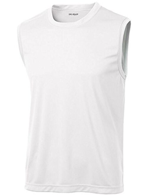 DRIEQUIP Mens Sleeveless Moisture Wicking Muscle T-Shirts. XS-4XL