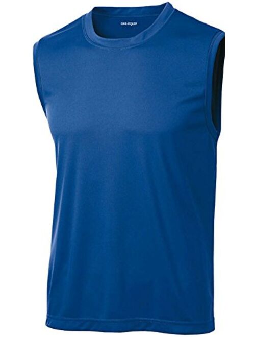 DRIEQUIP Mens Sleeveless Moisture Wicking Muscle T-Shirts. XS-4XL