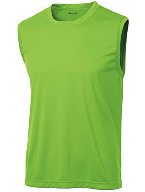 DRIEQUIP Mens Sleeveless Moisture Wicking Muscle T-Shirts. XS-4XL