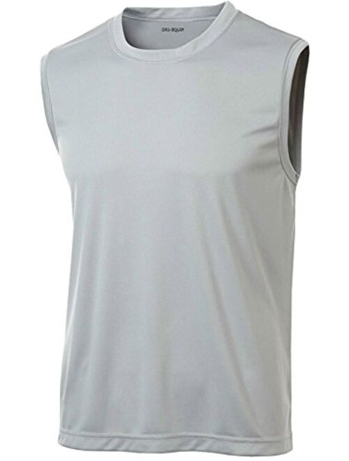 DRIEQUIP Mens Sleeveless Moisture Wicking Muscle T-Shirts. XS-4XL