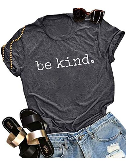 Be Kind Shirts for Women Casual Cute Inspirational Tee Shirts Top with Sayings